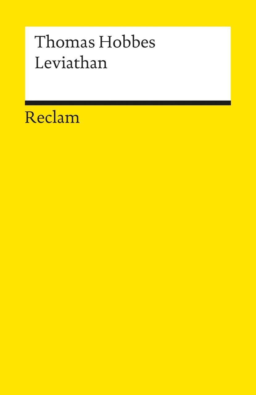 Cover: 9783150083482 | Leviathan | Thomas Hobbes | Taschenbuch | Reclam Universal-Bibliothek
