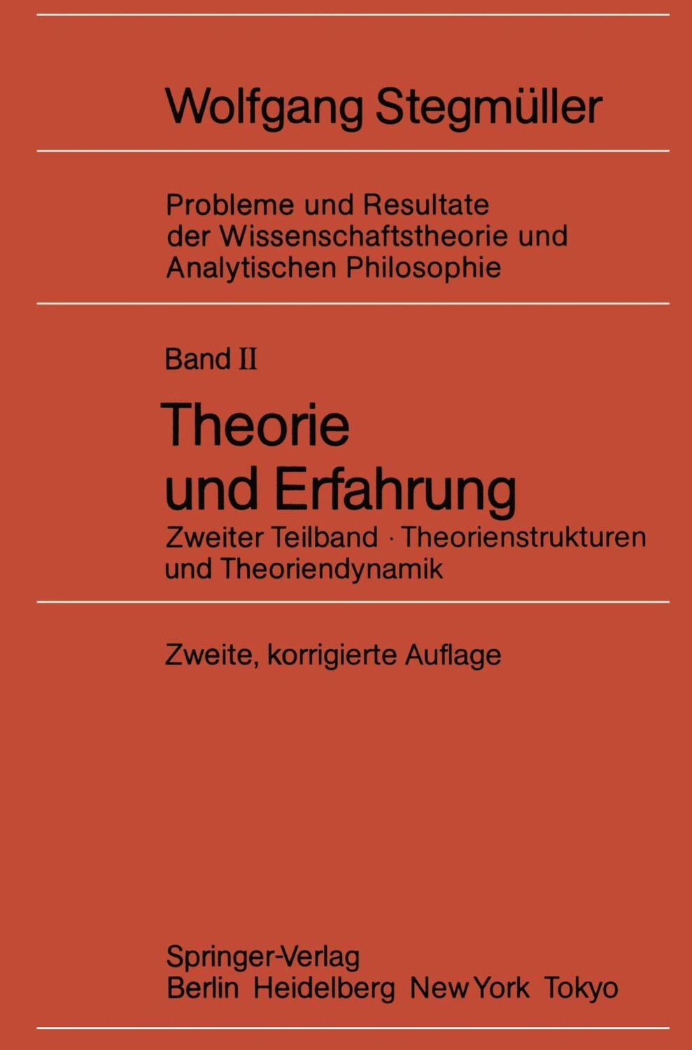 Cover: 9783540157052 | Theorie und Erfahrung | Wolfgang Stegmüller | Buch | xx | Deutsch