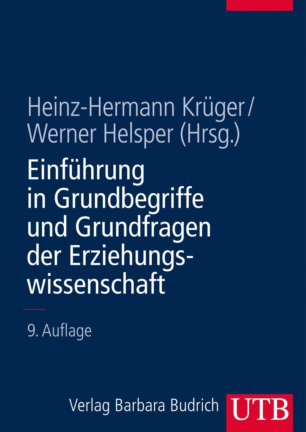 Cover: 9783825280925 | Einführung in Grundbegriffe und Grundfragen der Erziehungswissenschaft