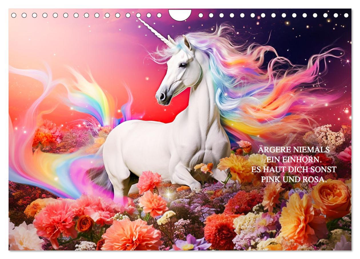 Bild: 9783383845666 | Einhorn und coole Sprüche (Wandkalender 2025 DIN A4 quer), CALVENDO...