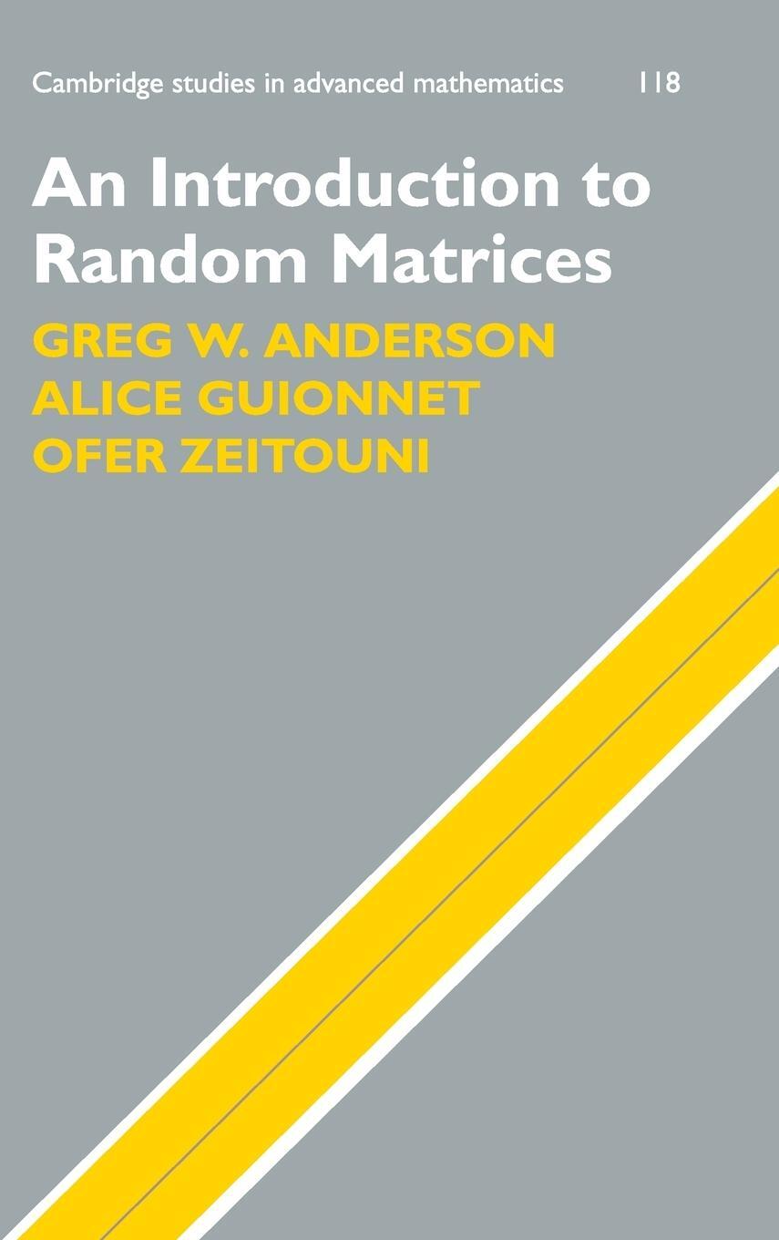 Cover: 9780521194525 | An Introduction to Random Matrices | Ofer Zeitouni | Buch | Englisch