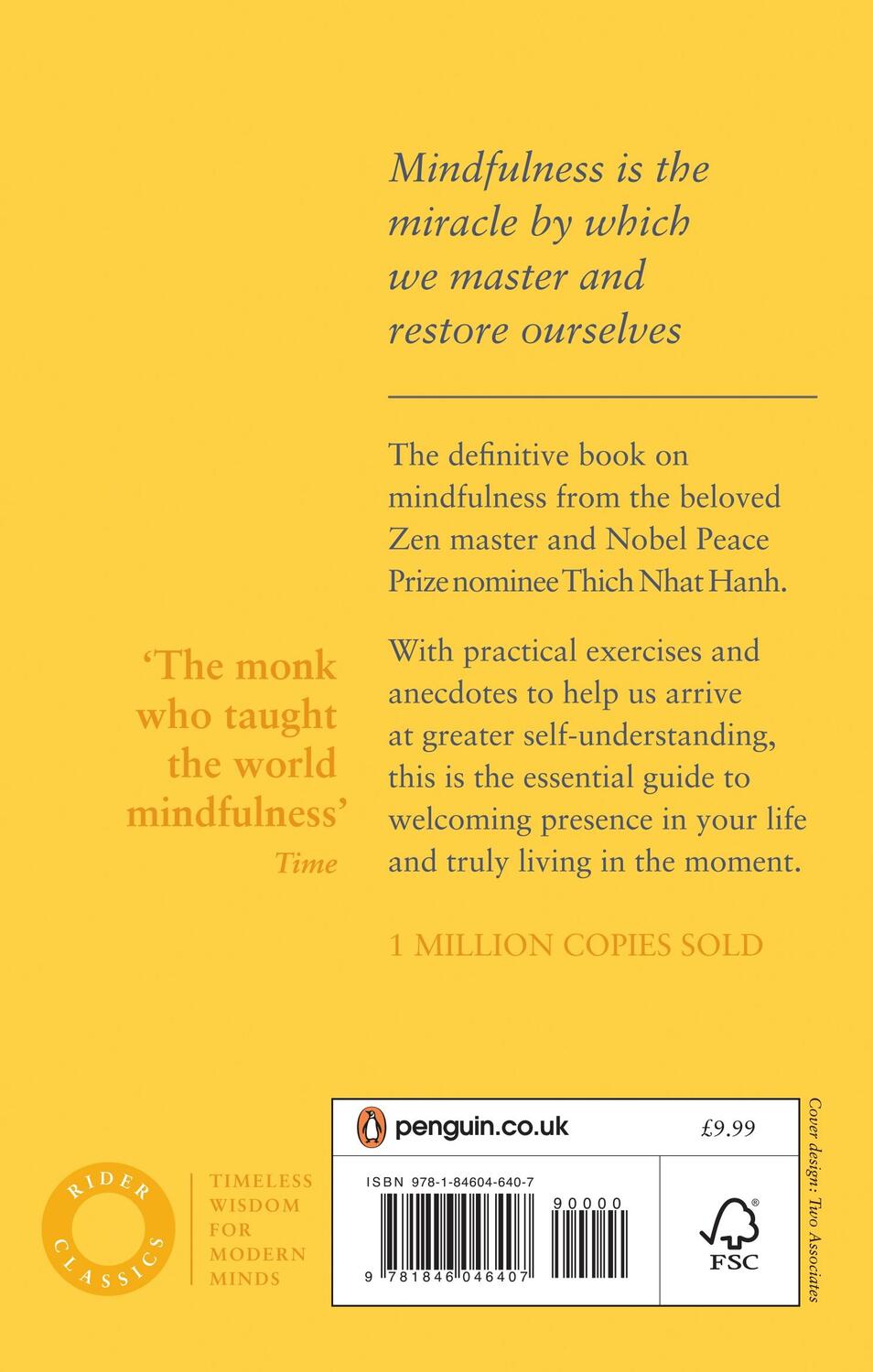 Rückseite: 9781846046407 | The Miracle Of Mindfulness | Thich Nhat Hanh | Taschenbuch | XXX