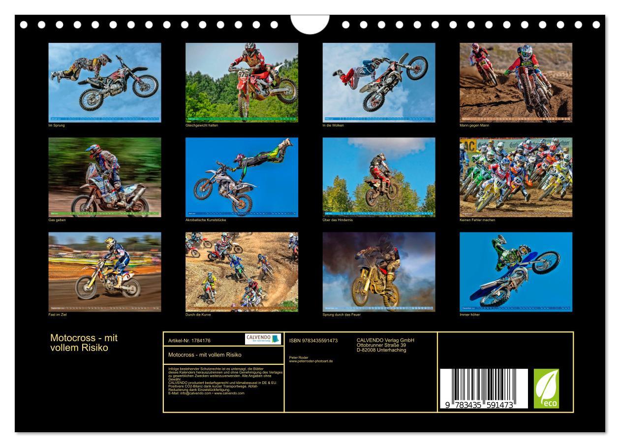 Bild: 9783435591473 | Motocross - mit vollem Risiko (Wandkalender 2025 DIN A4 quer),...