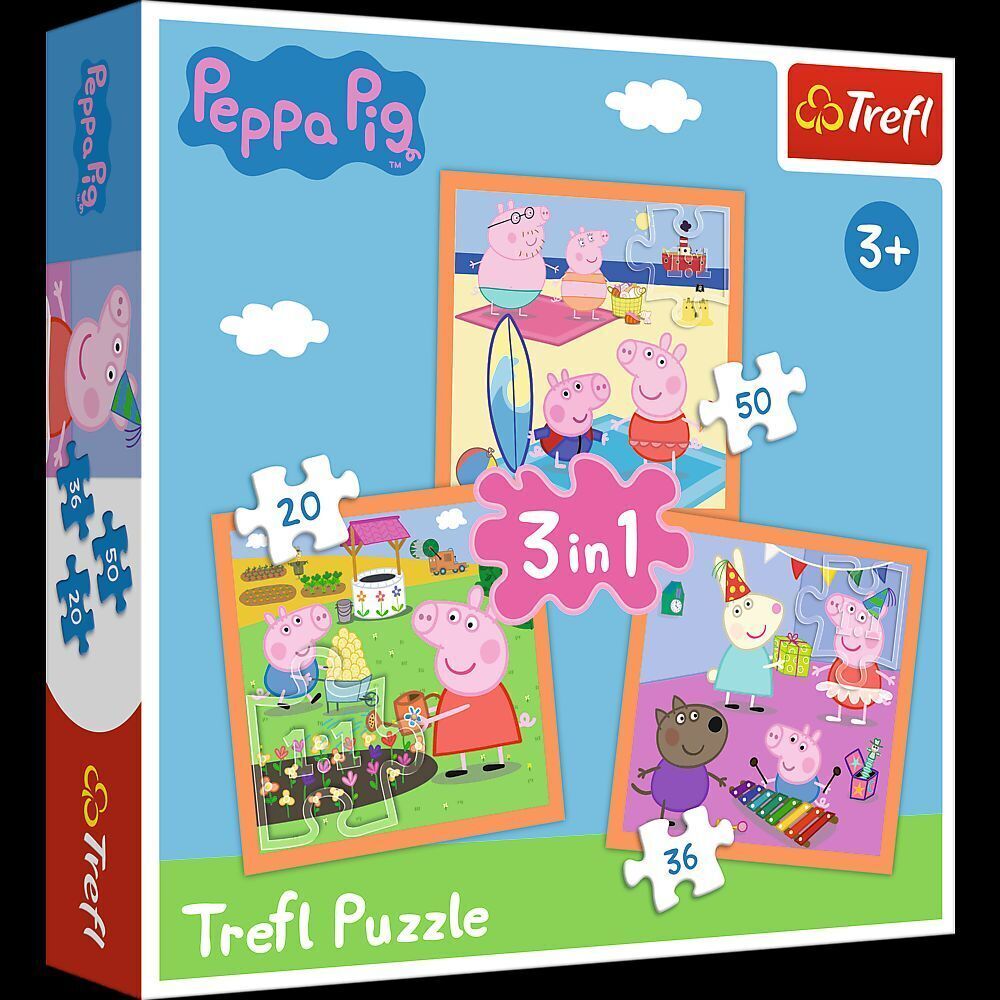 Cover: 5900511348521 | 3 in 1 Puzzle Peppa Pig | Spiel | Kartonage | Deutsch | 2023 | Trefl