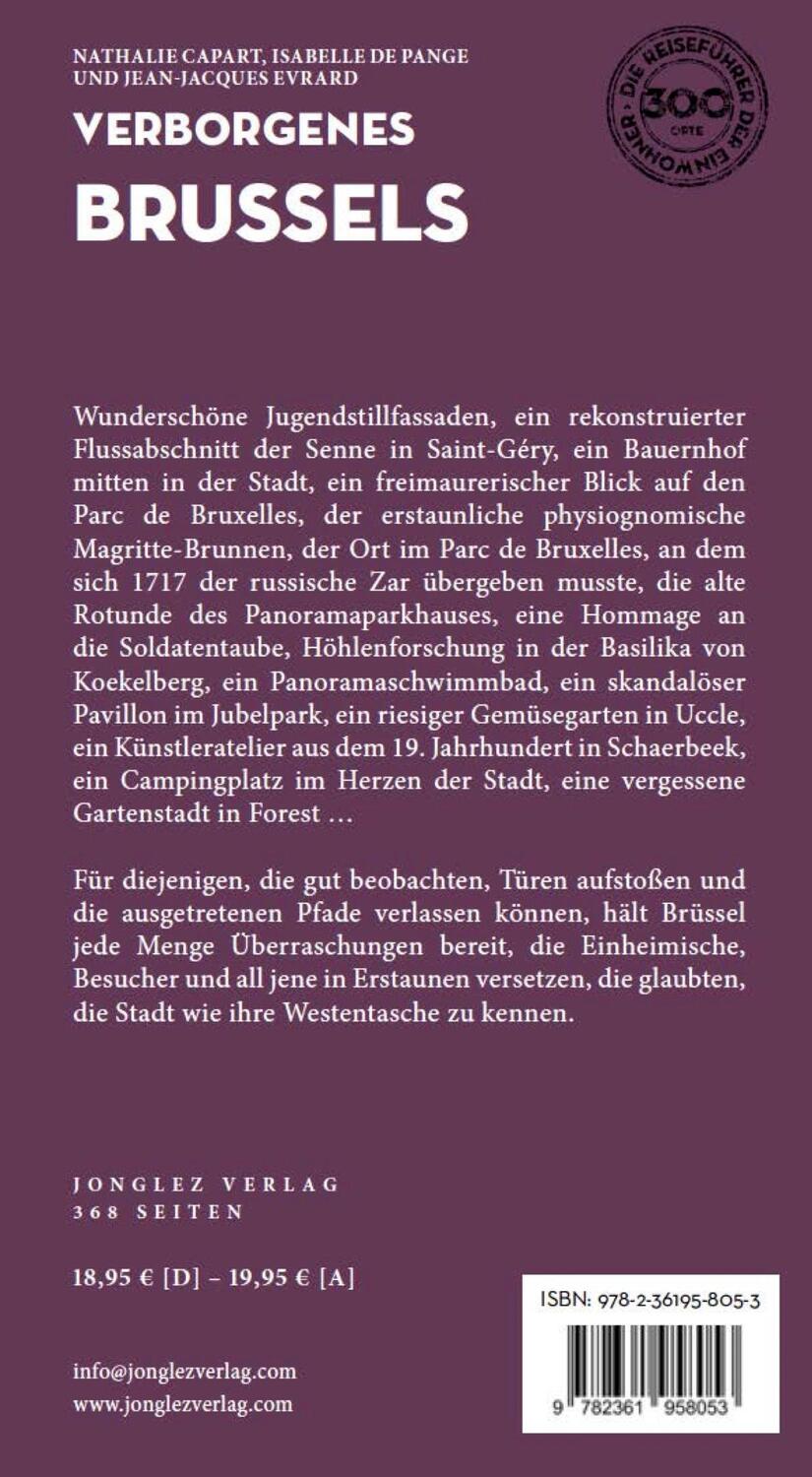 Rückseite: 9782361958053 | Verborgenes Brüssel | Nathalie Capart (u. a.) | Taschenbuch | 352 S.