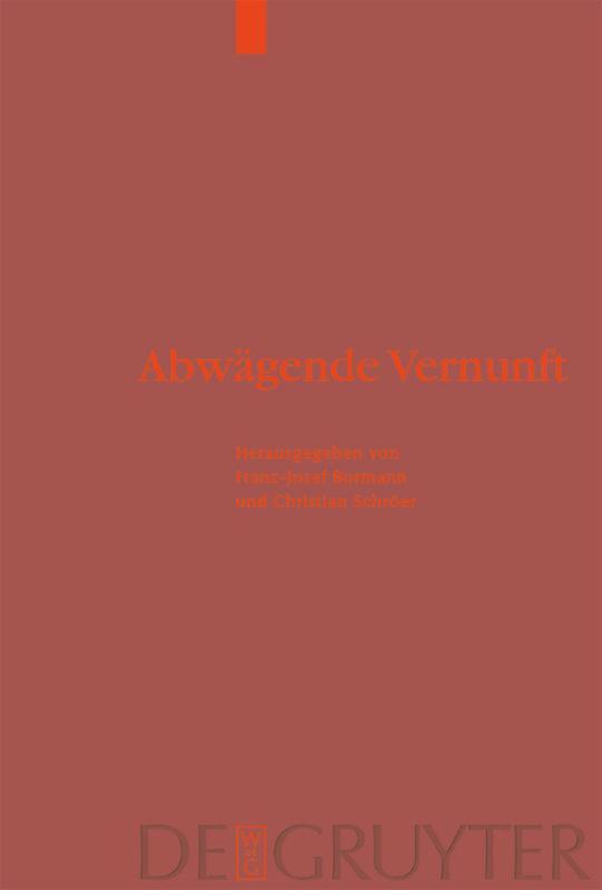 Cover: 9783110175172 | Abwägende Vernunft | Christian Schröer (u. a.) | Buch | Deutsch | 2004
