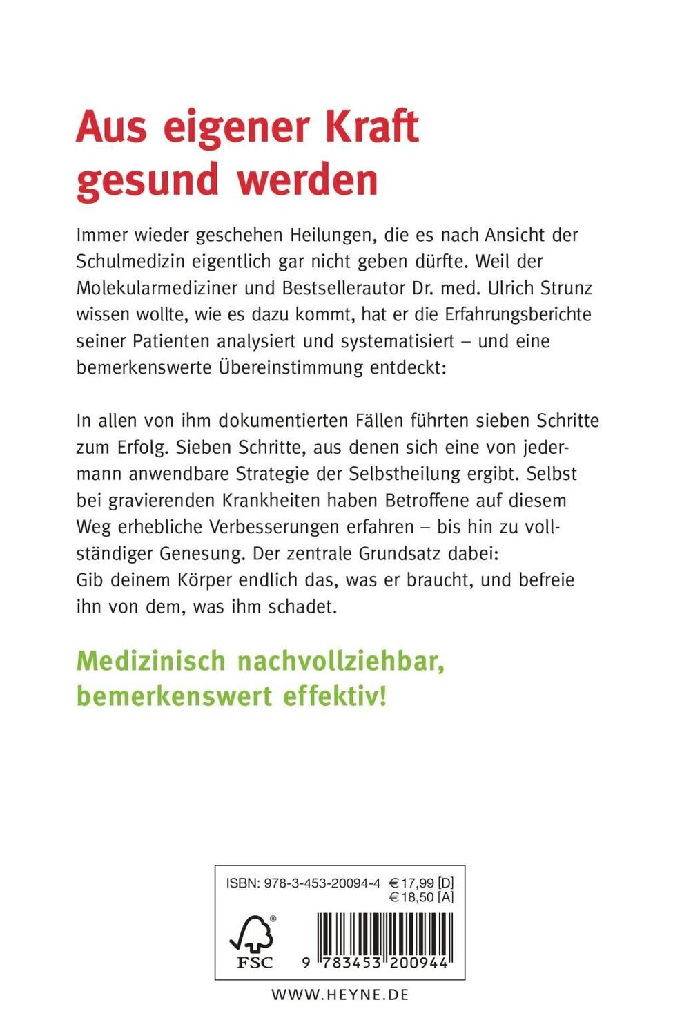 Bild: 9783453200944 | Strategien der Selbstheilung | Ulrich Strunz | Taschenbuch | 224 S.