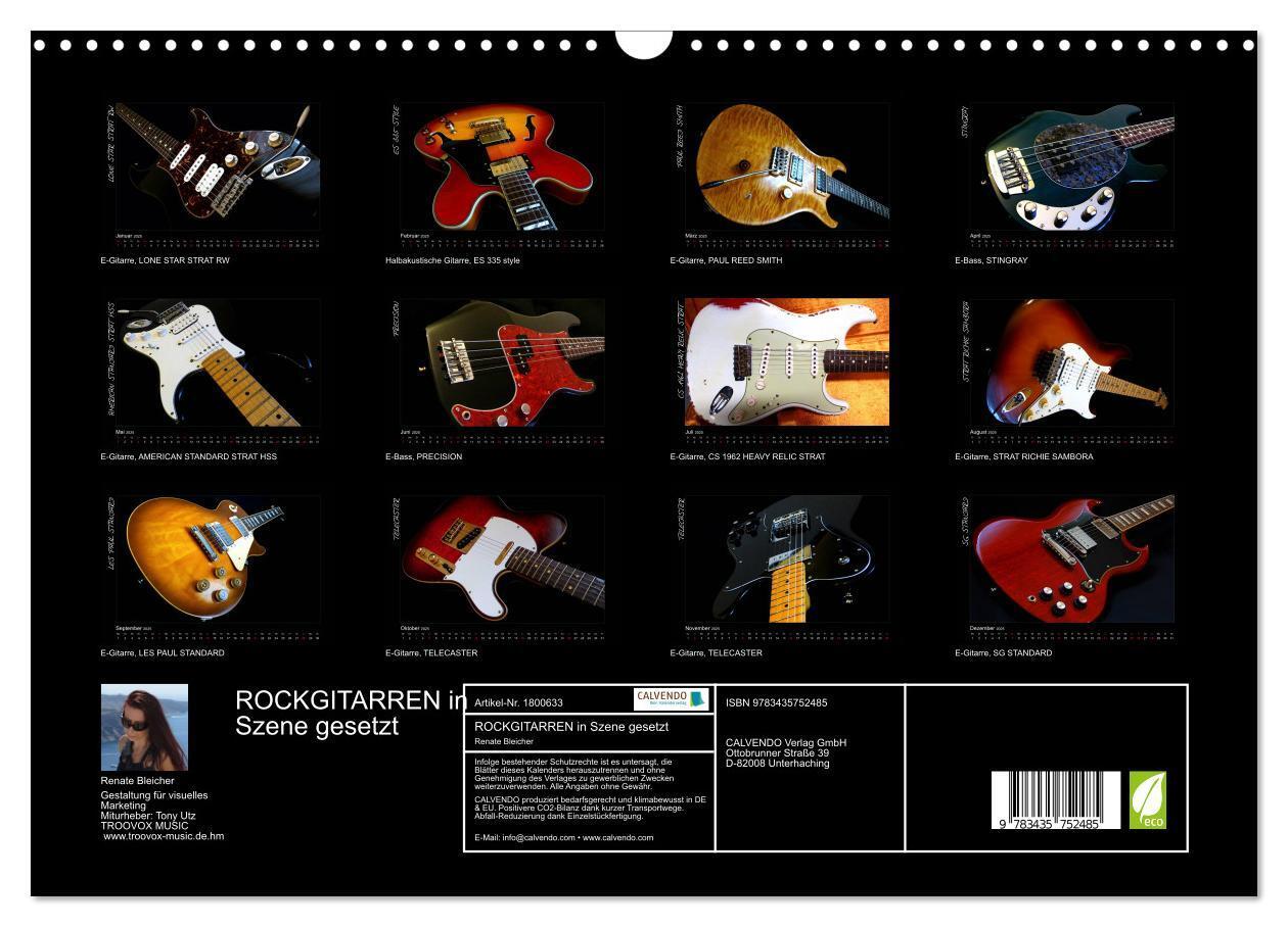 Bild: 9783435752485 | ROCKGITARREN in Szene gesetzt (Wandkalender 2025 DIN A3 quer),...