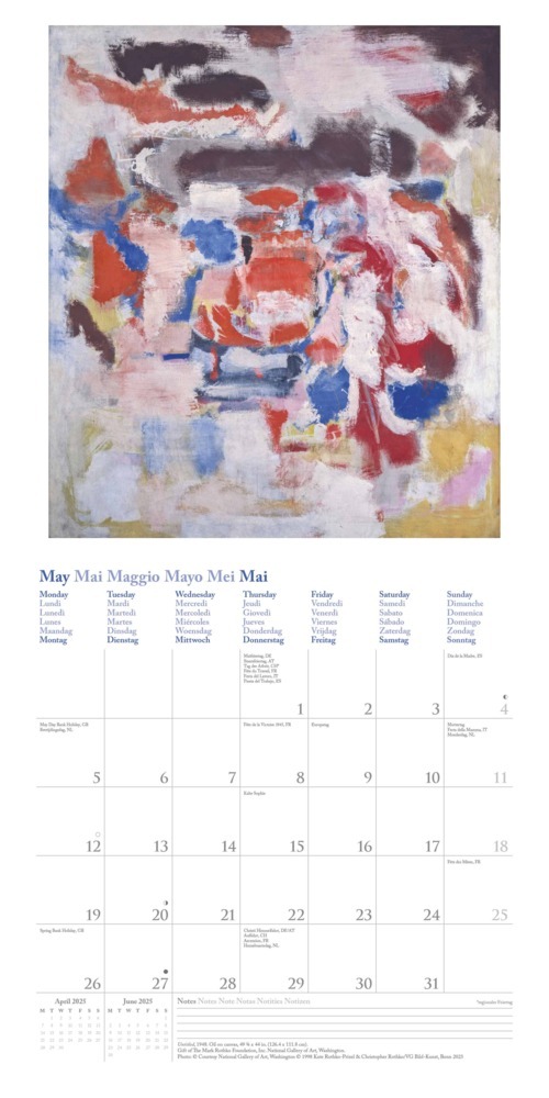 Bild: 4002725994110 | N NEUMANNVERLAGE - Mark Rothko 2025 Broschürenkalender, 30x30cm,...