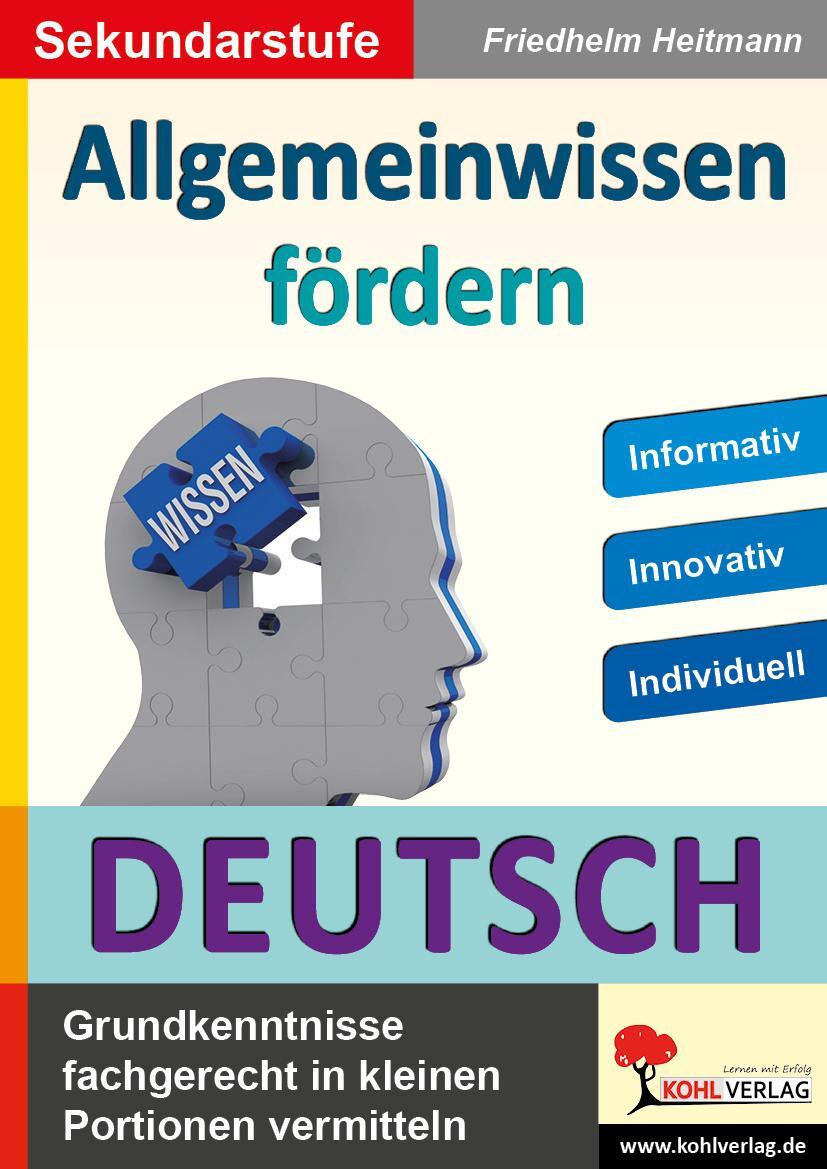 Cover: 9783960403326 | Allgemeinwissen fördern DEUTSCH | Friedhelm Heitmann | Taschenbuch