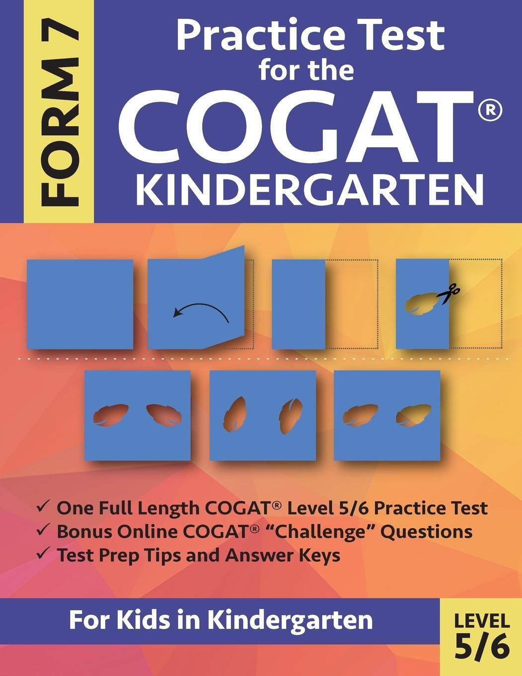 Cover: 9780997768039 | Practice Test for the CogAT Kindergarten Form 7 Level 5/6 | Team