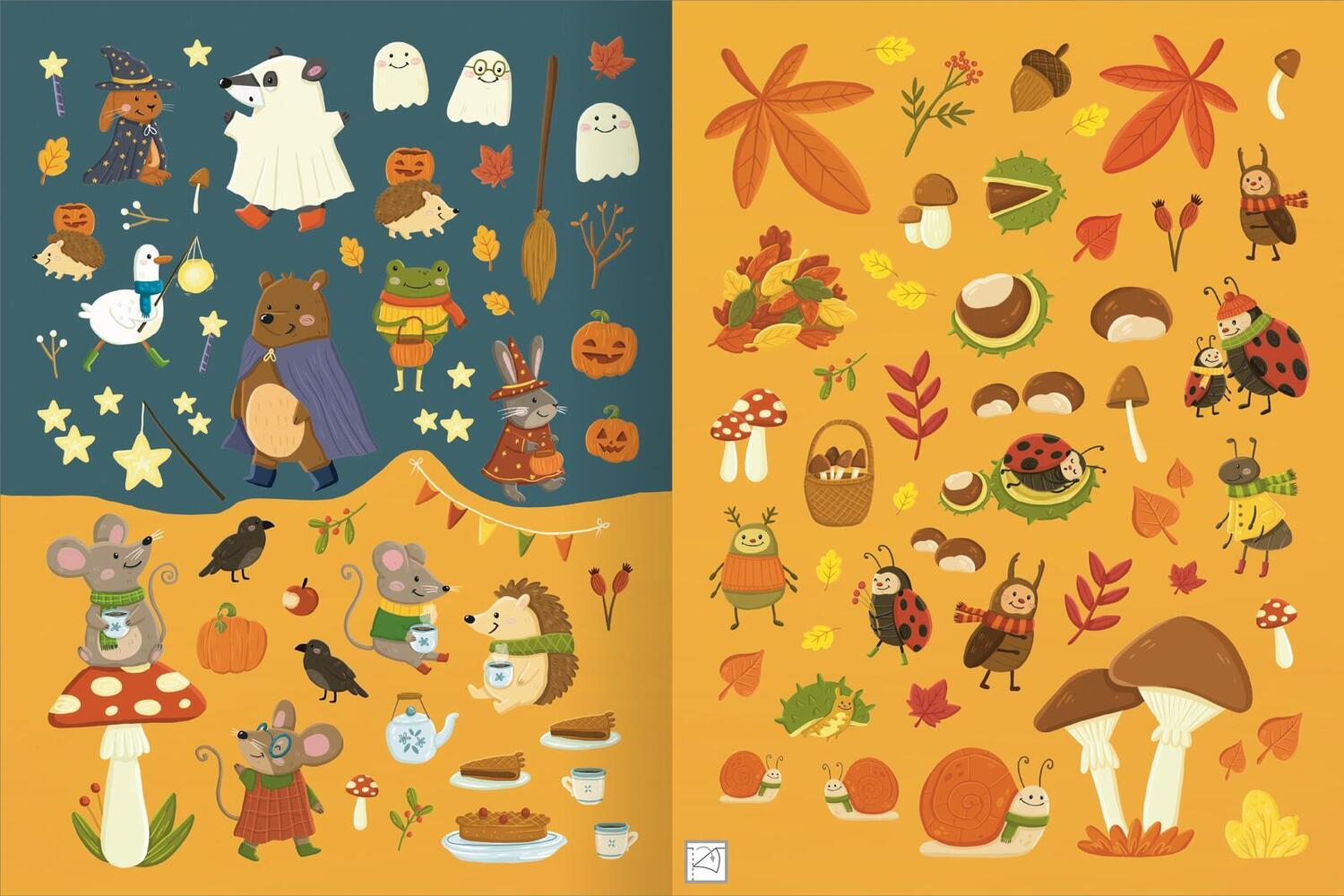 Bild: 9783845859590 | Erstes Stickern - Im Herbst | Über 300 Sticker | Sarah Dietz | Buch