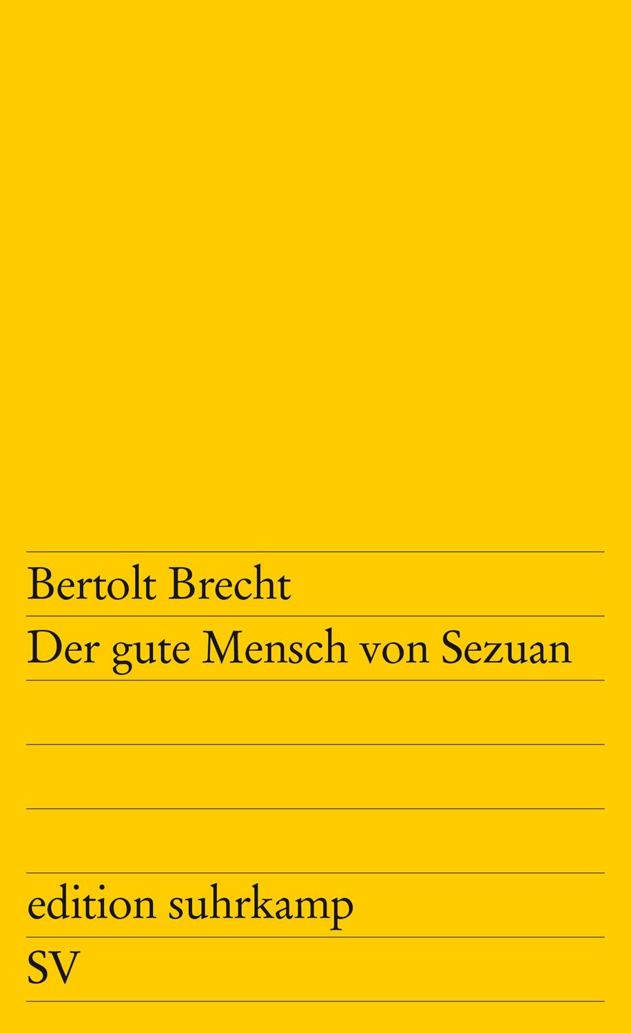 Cover: 9783518100738 | Der gute Mensch von Sezuan | Parabelstück | Bertolt Brecht | Buch