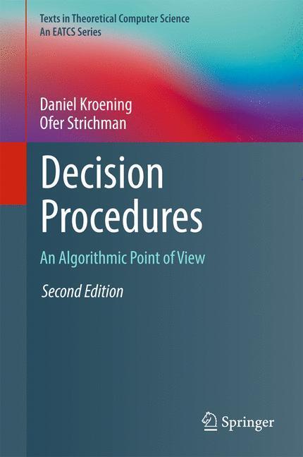 Cover: 9783662504963 | Decision Procedures | An Algorithmic Point of View | Strichman (u. a.)
