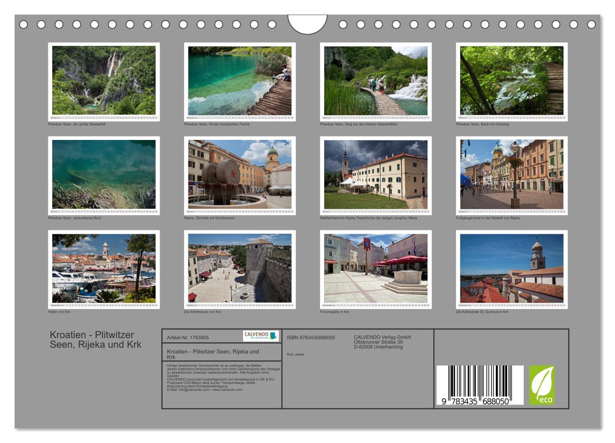 Bild: 9783435688050 | Kroatien - Plitwitzer Seen, Rijeka und Krk (Wandkalender 2025 DIN...