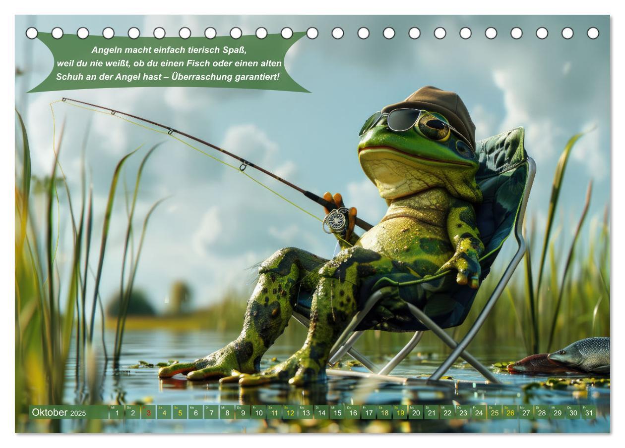 Bild: 9783457174968 | Der tierisch lustige Angler-Kalender (Tischkalender 2025 DIN A5...