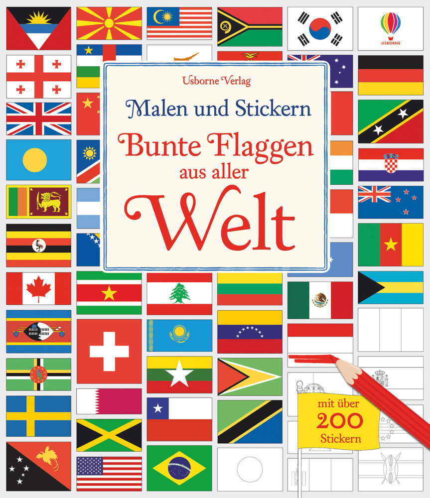 Cover: 9781789410785 | Malen und Stickern - Bunte Flaggen aus aller Welt | Susan Meredith