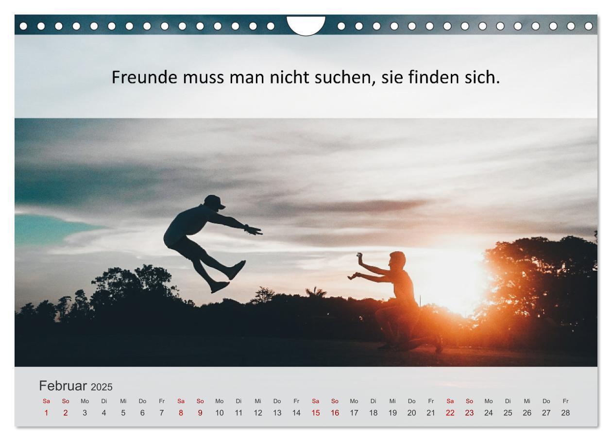 Bild: 9783435020768 | Motivationssprüche Freundschaft (Wandkalender 2025 DIN A4 quer),...