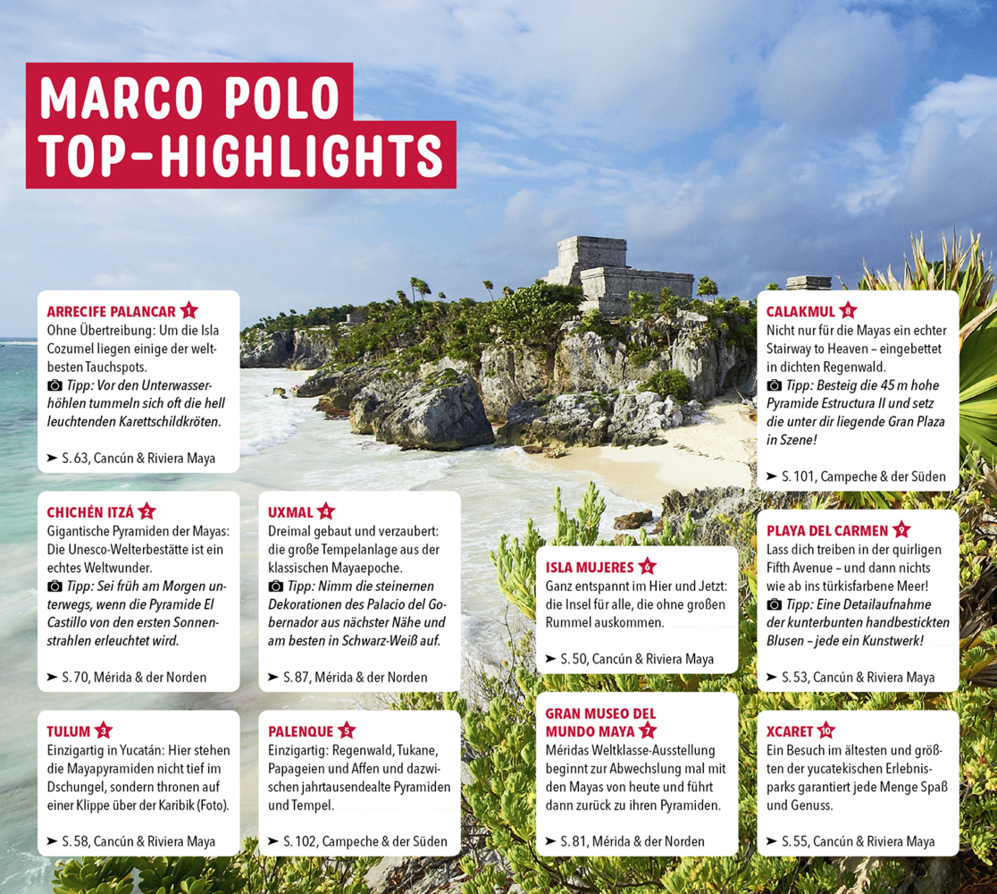 Bild: 9783829751414 | MARCO POLO Reiseführer Yucatan | Birgit Müller-Wöbcke (u. a.) | Buch