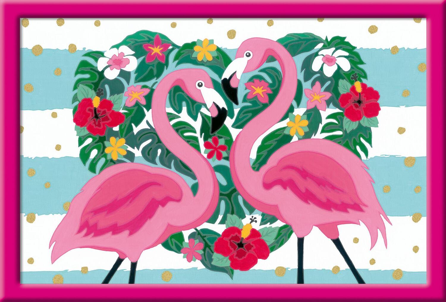 Bild: 4005556287826 | Ravensburger Malen nach Zahlen 28782 - Liebenswerte Flamingos -...