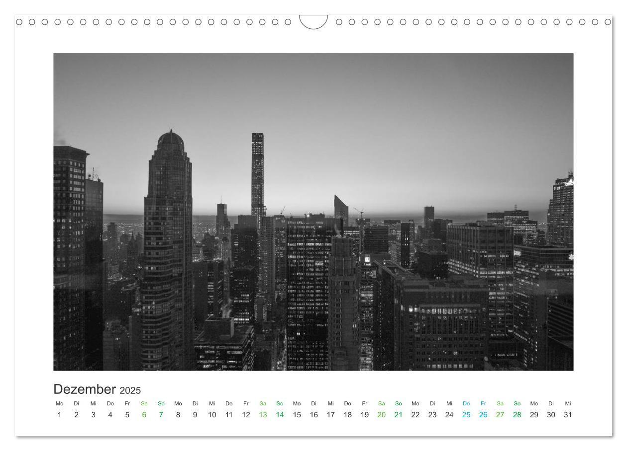 Bild: 9783435375424 | New York in schwarz weiss (Wandkalender 2025 DIN A3 quer), CALVENDO...