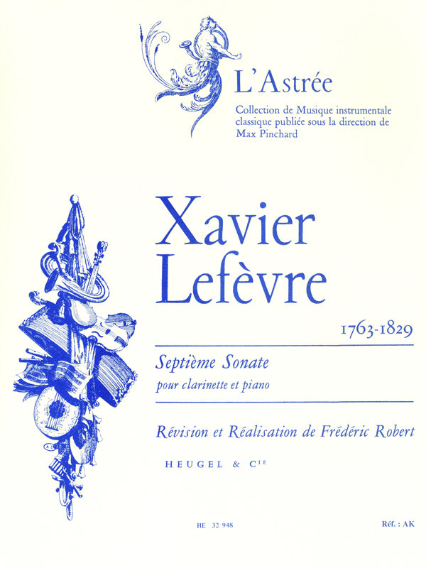 Cover: 9790047329486 | Sonate 7 g-moll | Clarinette Et Piano - Astree | Lefevre | Buch