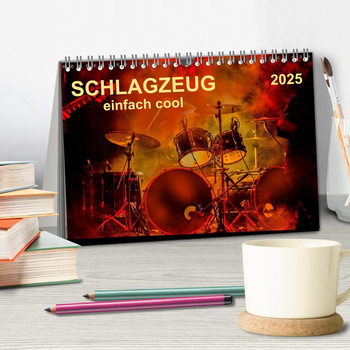 Bild: 9783435592050 | Schlagzeug - einfach cool (Tischkalender 2025 DIN A5 quer),...