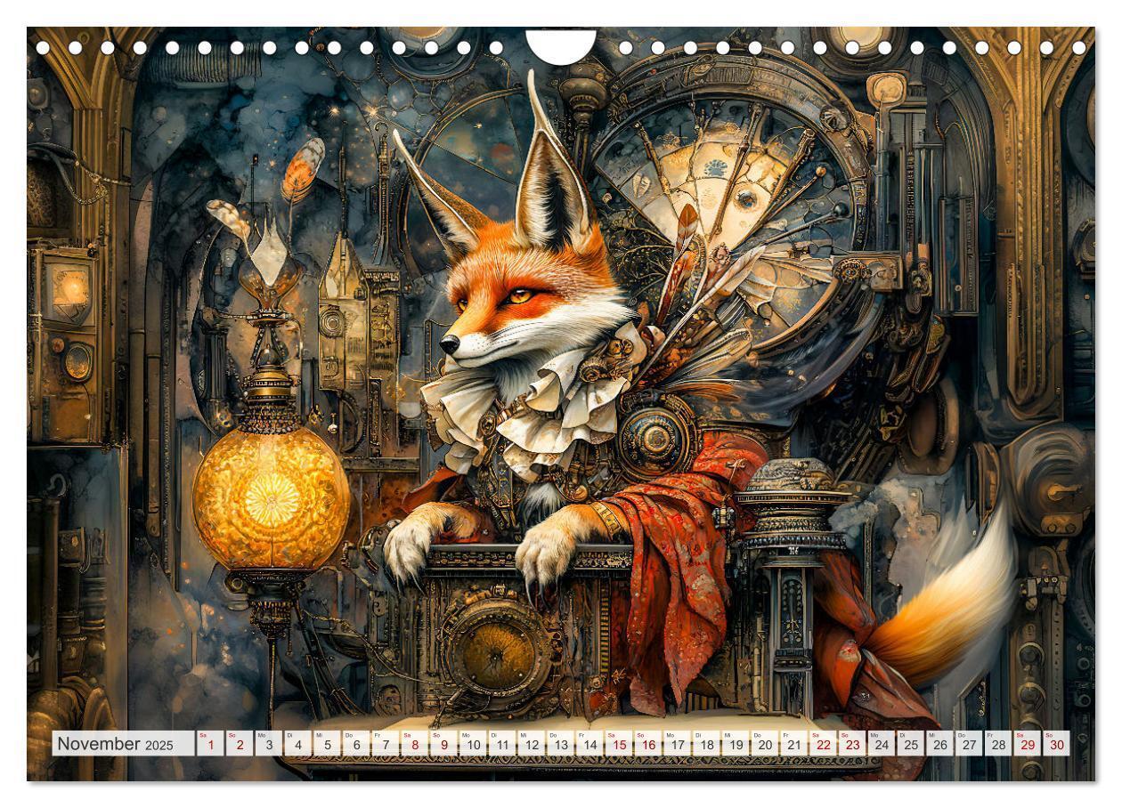 Bild: 9783457217801 | Magische Wesen im Zauberland - Fantasie-Tiere im Steampunk-Kalender...