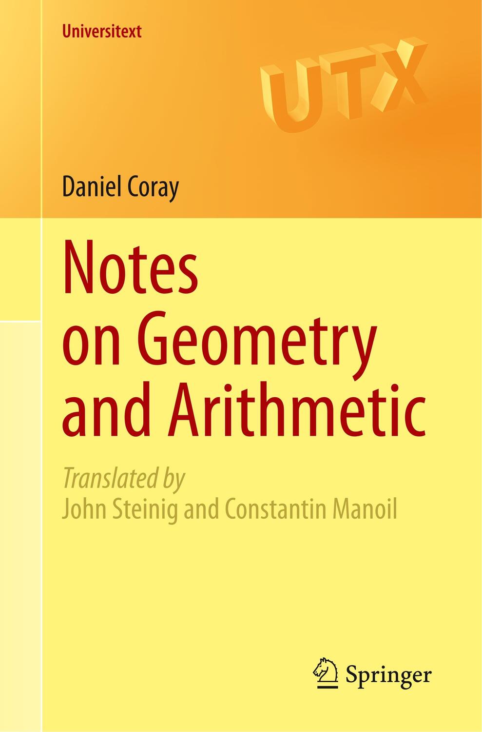 Cover: 9783030437800 | Notes on Geometry and Arithmetic | Daniel Coray | Taschenbuch | XII