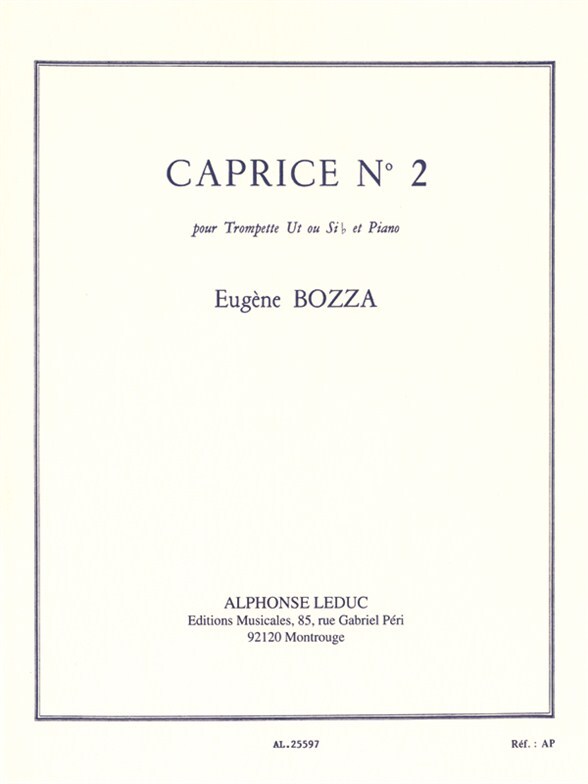 Cover: 9790046255977 | Caprice No.2 For Trumpet and Piano | Eugène Bozza | Buch