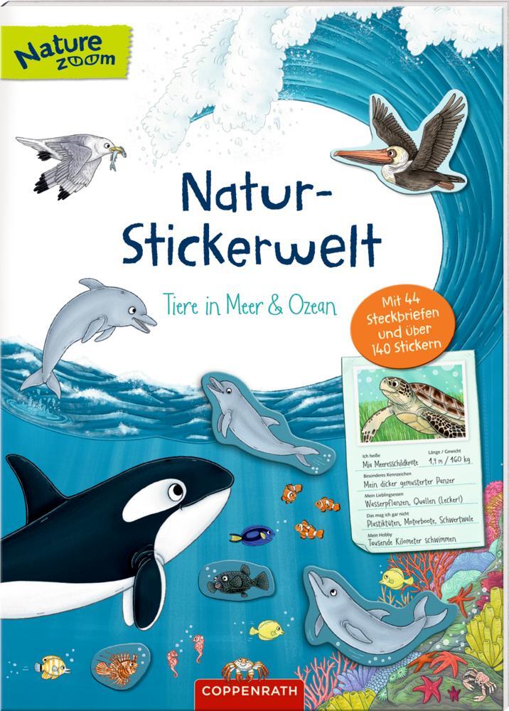 Cover: 9783649636984 | Natur-Stickerwelt: Tiere in Meer und Ozean | Taschenbuch | Nature Zoom