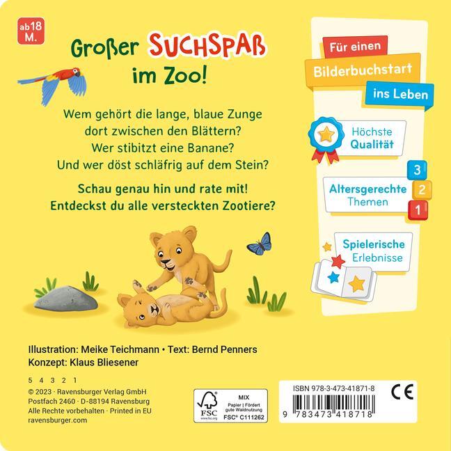 Bild: 9783473418718 | Rate mal: Wer spielt im Zoo? | Bernd Penners | Buch | 24 S. | Deutsch