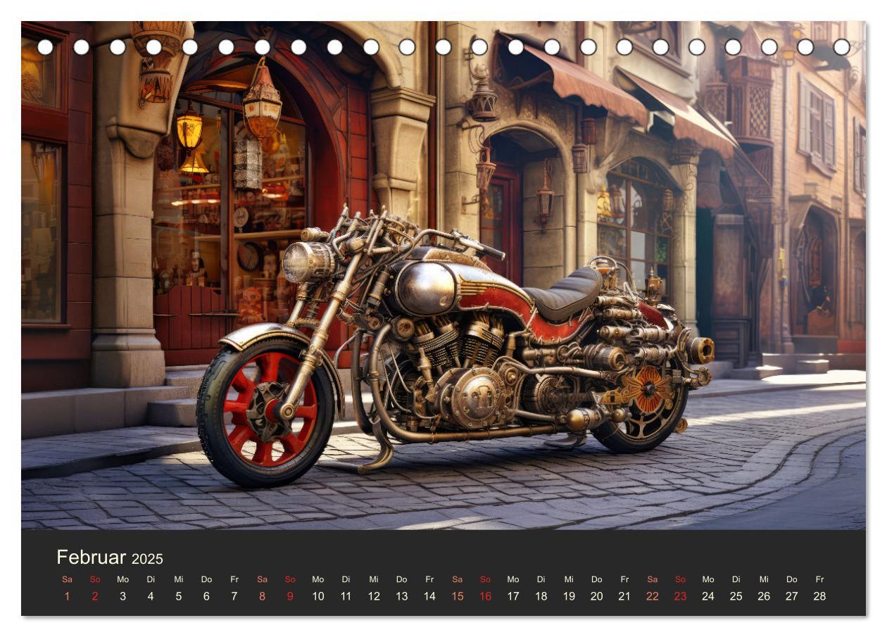 Bild: 9783435015092 | Steampunk Motorräder (Tischkalender 2025 DIN A5 quer), CALVENDO...