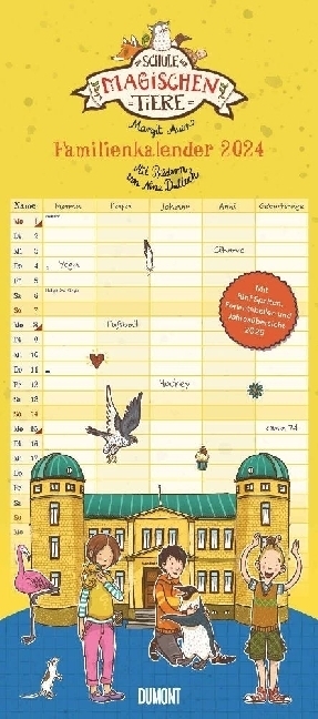 Cover: 4250809651910 | Schule der magischen Tiere Familienkalender 2024 - Wandkalender -...