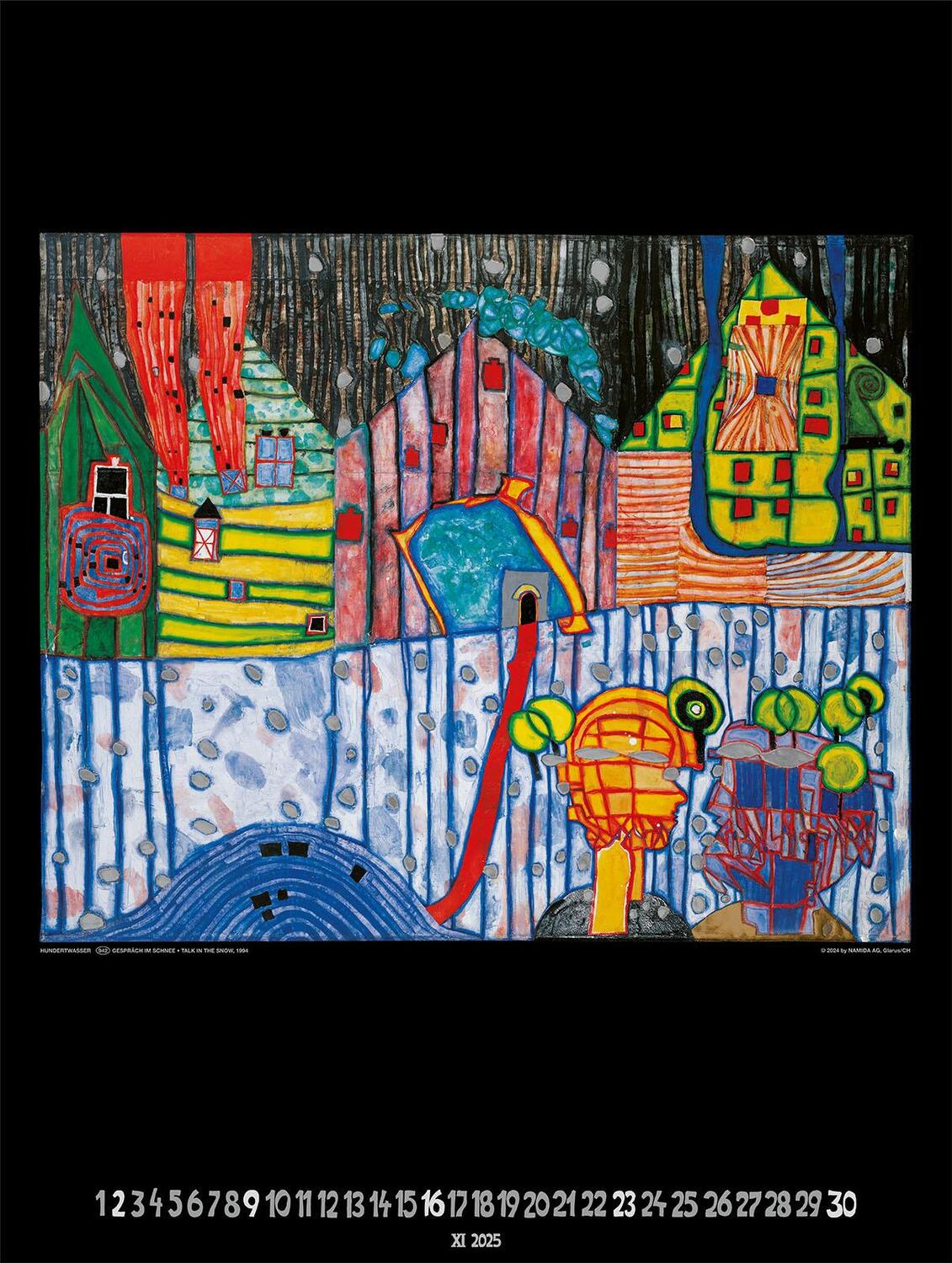 Bild: 9783910430112 | Großer Hundertwasser Art Calendar 2025 | Limited Collectors Edition