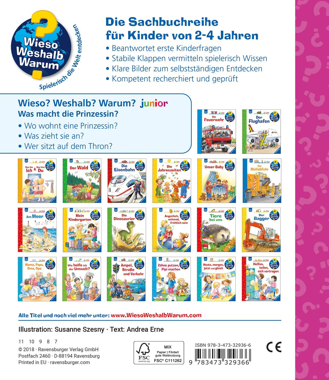 Rückseite: 9783473329366 | Wieso? Weshalb? Warum? junior, Band 19: Was macht die Prinzessin?