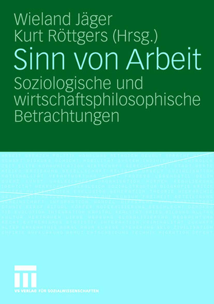 Cover: 9783531153759 | Sinn von Arbeit | Kurt Röttgers (u. a.) | Taschenbuch | vi | Deutsch