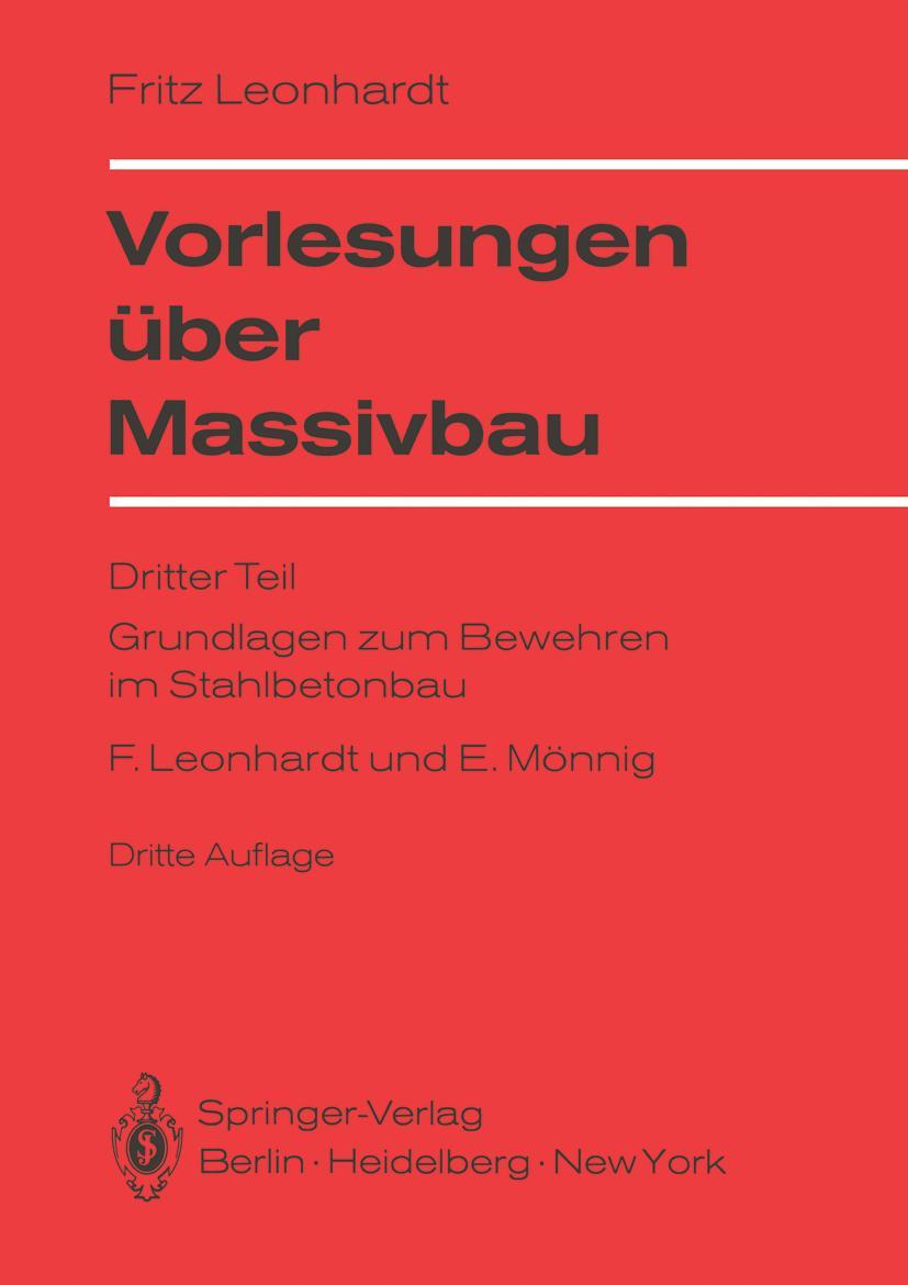 Cover: 9783540081210 | Vorlesungen über Massivbau | Eduard Mönnig (u. a.) | Taschenbuch | xi