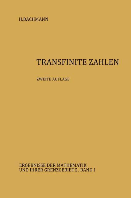 Cover: 9783642885150 | Transfinite Zahlen | Heinz Bachmann | Taschenbuch | Paperback | viii
