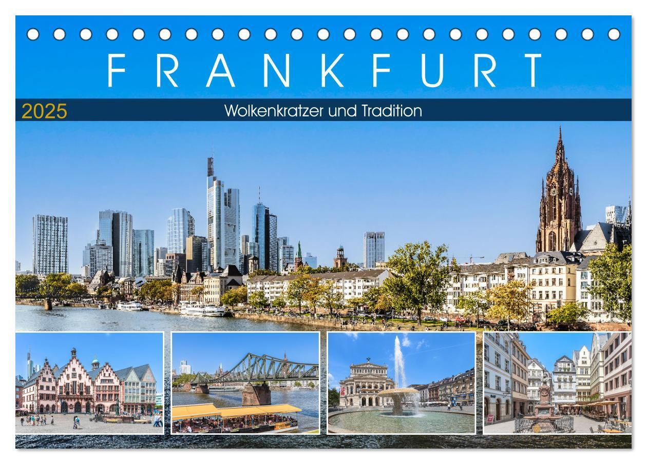 Cover: 9783383993176 | Frankfurt - Wolkenkratzer und Tradition (Tischkalender 2025 DIN A5...