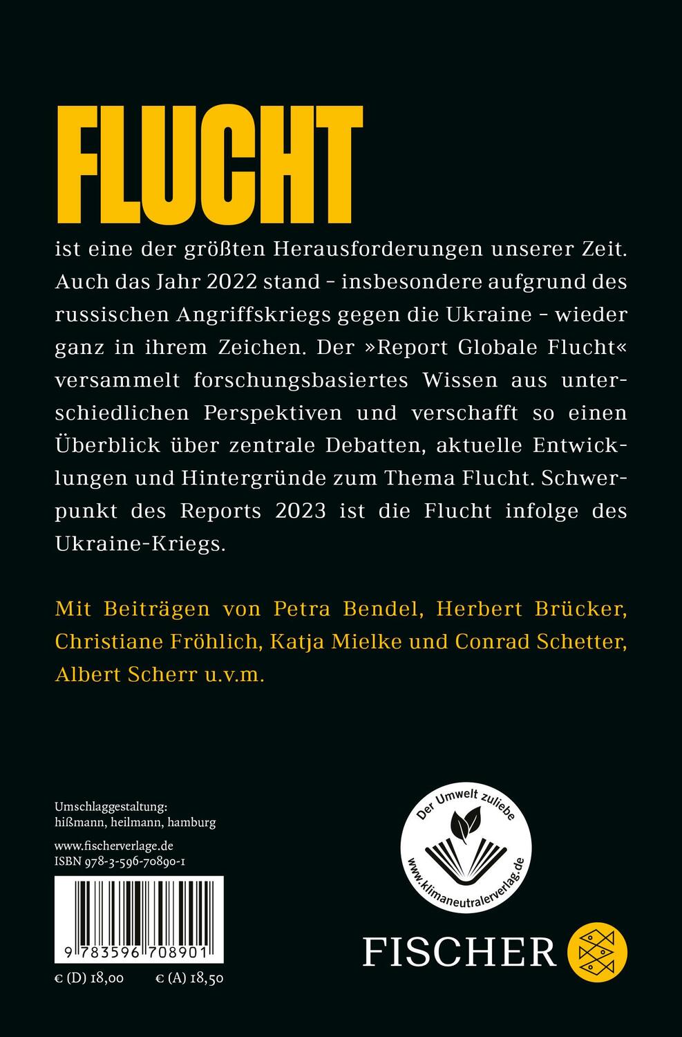 Rückseite: 9783596708901 | Report Globale Flucht 2023 | Marcel Berlinghoff (u. a.) | Taschenbuch