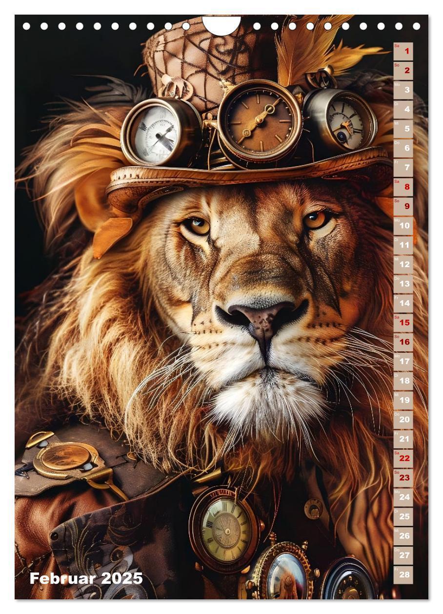 Bild: 9783435649594 | Steampunk Fauna (Wandkalender 2025 DIN A4 hoch), CALVENDO...