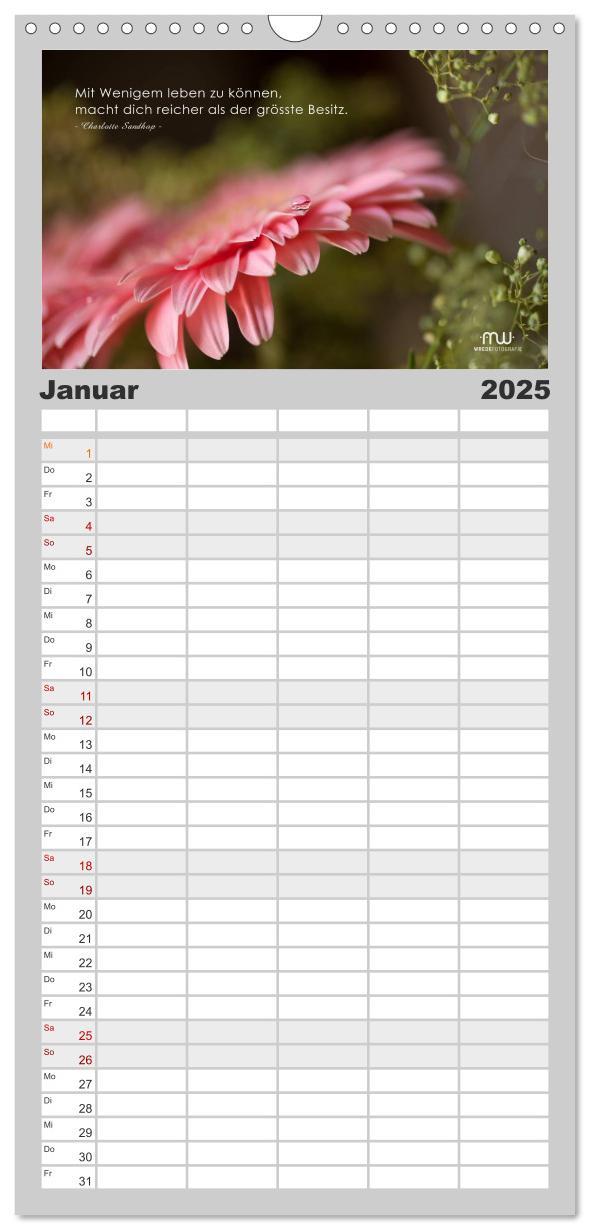 Bild: 9783457120545 | Familienplaner 2025 - Gedanken... Bildkalender mit Sprüchen mit 5...