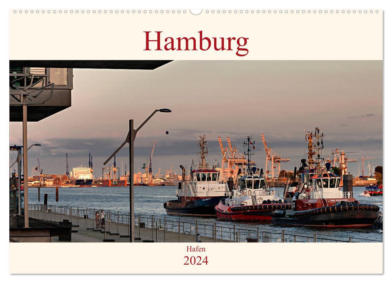 Cover: 9783383066986 | Hamburg Hafen (Wandkalender 2024 DIN A2 quer), CALVENDO Monatskalender