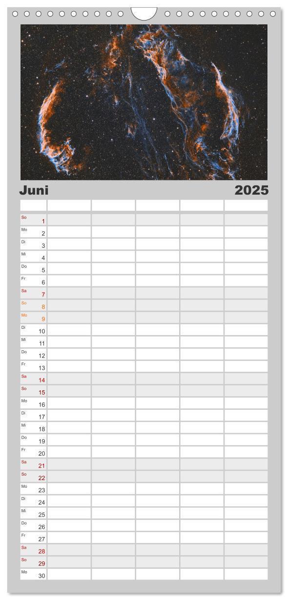 Bild: 9783457195246 | Familienplaner 2025 - Deep Sky Kalender mit 5 Spalten...