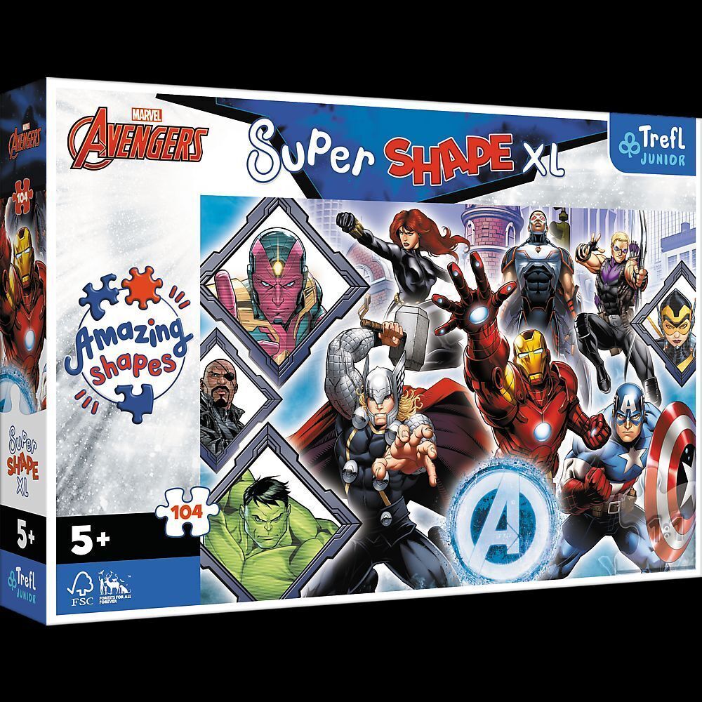 Bild: 5900511500189 | Junior Super Shape XL Puzzle 104 Teile - Marvel Avengers | Spiel