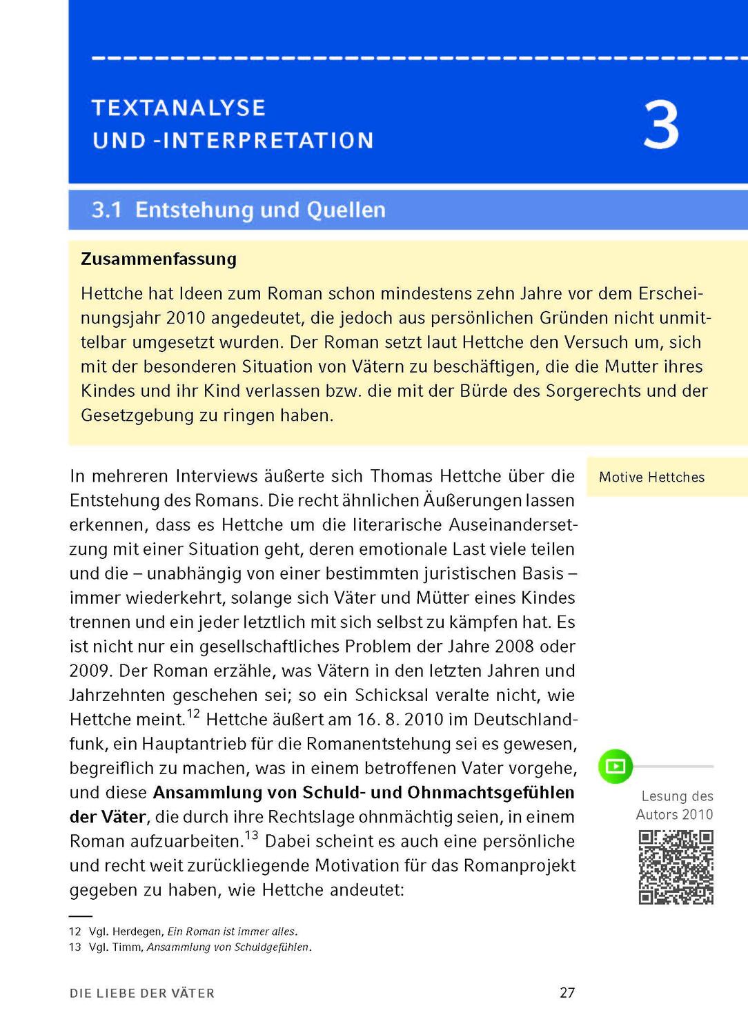 Bild: 9783804420663 | Die Liebe der Väter von Thomas Hettche - Textanalyse und...