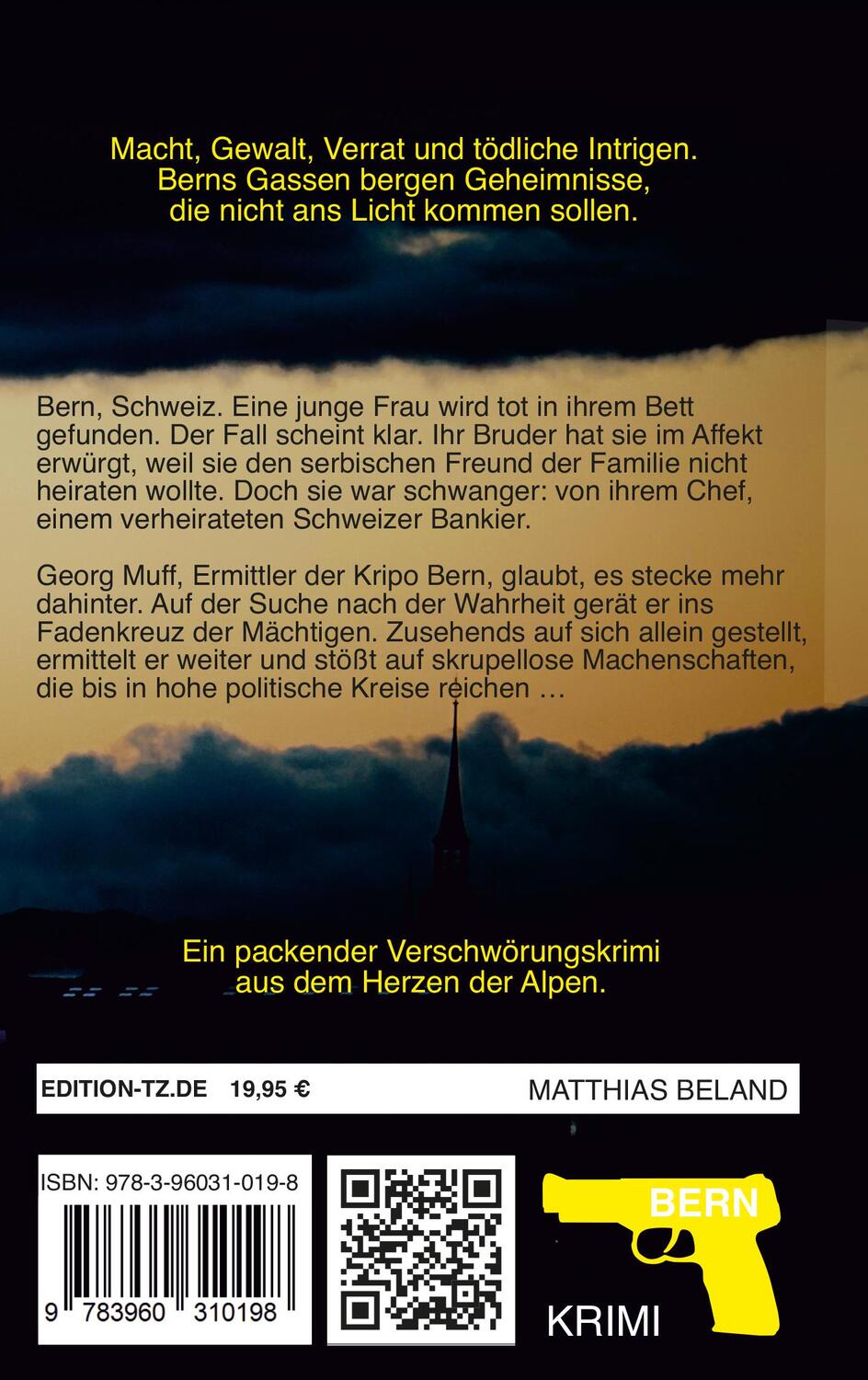 Rückseite: 9783960310198 | Wölfe in Bern | Matthias Beland | Taschenbuch | 320 S. | Deutsch