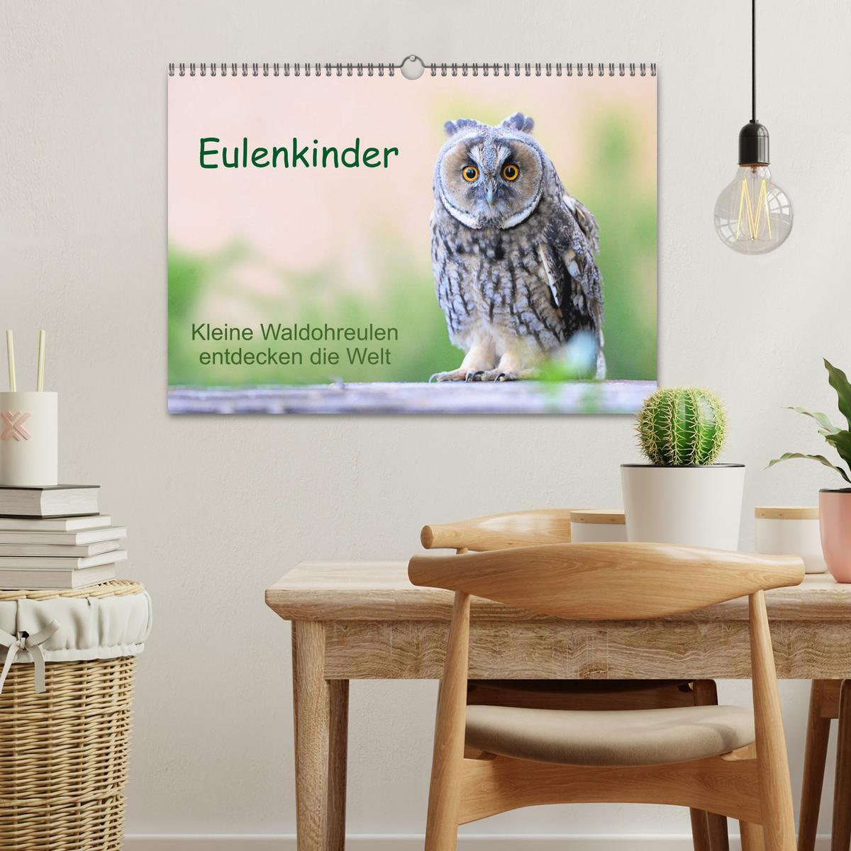 Bild: 9783435110469 | Eulenkinder - Kleine Waldohreulen entdecken die Welt (Wandkalender...