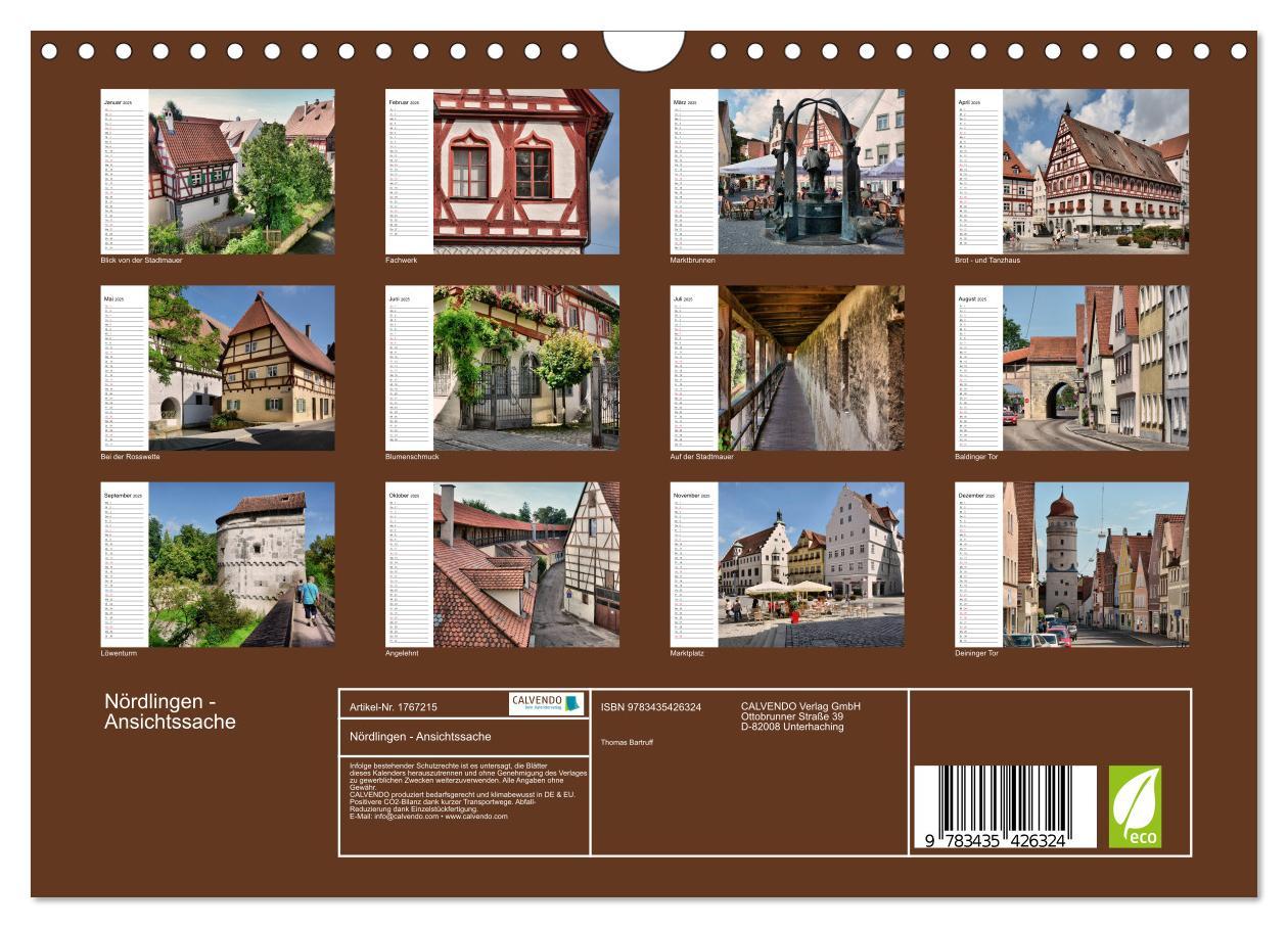 Bild: 9783435426324 | Nördlingen - Ansichtssache (Wandkalender 2025 DIN A4 quer),...